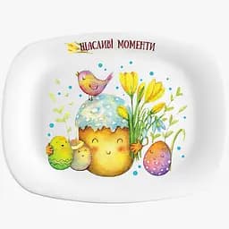 Тарелка GGP Parma прямоугольная Пасха 21х18 см (85006577)
