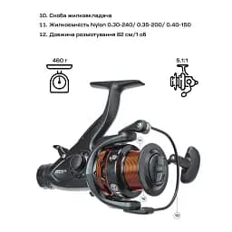 Котушка Brain Apex Double Baitrunner 6000 6+1BB - мініатюра 8