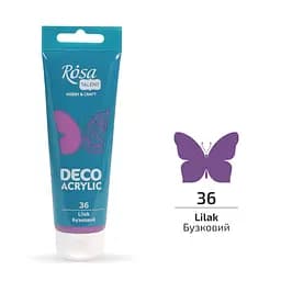 Акрил для декору Бузковий (36) матовий 75 мл Rosa Talent