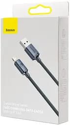 Кабель Baseus Crystal Shine Series Fast Charging Cable USB to Lightning 2.4A 2m CAJY000101 Black - мініатюра 2