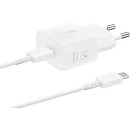 Мережевий зарядний пристрій Samsung 25W PD Power Adapter with Type-C cable White (EP-T2510XWE)
