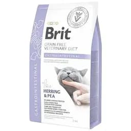 Сухой корм Brit GF VetDiet Cat Gastrointestinal для кошек, при нарушениях пищеварения, с сельдью, лососем, яйцом и горохом, 2 кг