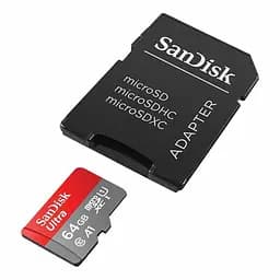 Картка пам'яті SanDisk 64 GB microSDXC Ultra UHS-I U1 A1 Class 10 (SDSQUAB-064G-GN6IA) - мініатюра 3