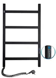 Електрична рушникосушарка Navin Nordic 500x800 Digital ліва (чорний муар) 12-241152-5080, Чорний матовий, Ліве, Електронний