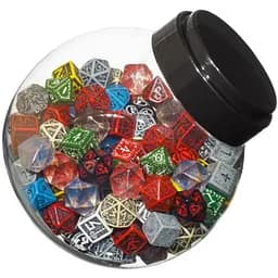 Настольная игра Q-Workshop Кубик Q-Workshop D4, D6, D8, D10, D12, D20, D100 (в ассорт.) , 1 шт. (JMIX04)