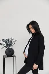 Сорочка вельветова для вагітних і годуючих мам Varna L-XL Lullababe розмір Чорний - мініатюра 7