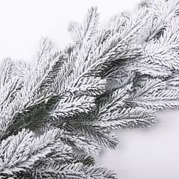 Искусственная хвойная гирлянда LUGI 1 м заснеженная, новогодняя гирлянда литая реалистичная заснеженная Премиум TD-BRNCHSN1