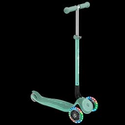 Самокат Globber Primo foldable plus lights, колеса с подсветкой, мятный (439-206)