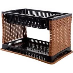 Сушилка для посуды Violet House Ротанг 29х44х29 см коричневая (0053 Роттанг BROWN сушка д/посуд)