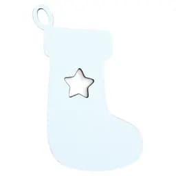 Іграшка на ялинку Mazhura Чобіт 12х8.5 см біла (mz708536)