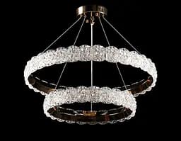 Люстра світлодіодна Splendid Ray LC01/550+350/2 LED, 2 лампи, золото/білий, сучасний стиль для дому