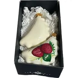 Набір ялинкових прикрас Різдвяні історії Полуниця на 2 вареника скло (4820001248654)