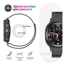 Ремінець металевий для смарт-годинника Google Pixel Watch 40,44,46 mm, Milanese Magnetic, сріблястий, міланська петля, браслет на магнітній застібці, сумісний з годинником Google Pixel Watch, для моделей з розміром корпусу 40,44,46 мм - мініатюра 6