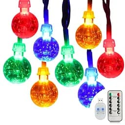 Koopower 30LEDs Globe Fairy Lights, Садовые Fairy Lights USB-разъем 8 режимов гирлянды хрустальные шарики шары