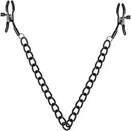 Затискачі для сосків Bedroom Fantasies Nipple Clamps With Chain - Black