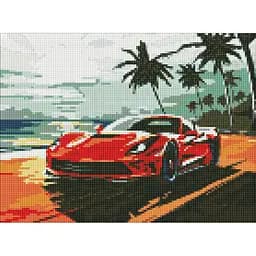 Алмазна мозаїка Поїздка узбережжям Ідейка AMO8176, 30x40 см