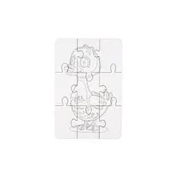 Деревʼяний пазл-розмальовка А5 "Гусочка" PuzzleOK Puz-22937 пензлик, фарби, клейка плівка - мініатюра 5