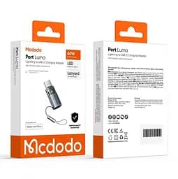 Адаптер Mcdodo Lightning to USB-C 60W Charging Adapter Чорний - мініатюра 2
