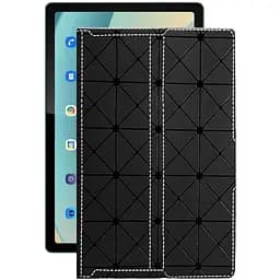 Чехол StatusCASE из экокожи для планшета Blackview Tab 11 Черный ромб