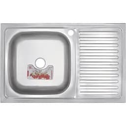 Кухонная мойка накладная ZERIX Z8050L-06-160E satin ZX1612