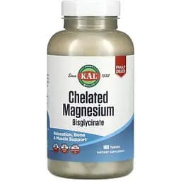Магний хелатный бисглицинат KAL Chelated Magnesium Bisglycinate 180 таблеток