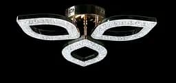Люстра стельова LED Splendid Ray LT8005/3, 80W, золото, білий, сучасний стиль з пультом, димер - мініатюра 2