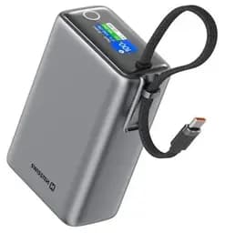 Портативна батарея Swissten POWER BANK TRAVEL 25000 mAh 100W з кабелем Type-c Silver - мініатюра 3