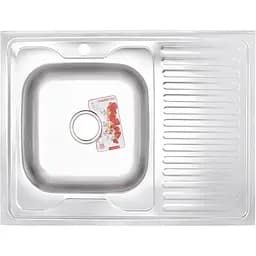 Кухонна мийка накладна Zerix Z8060L-04-160E Satin (ZX1618)