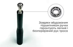 Швидкісна скакалка EasyFit Aluminium зі сталевим тросом та алюмінієвими ручками чорна - мініатюра 4