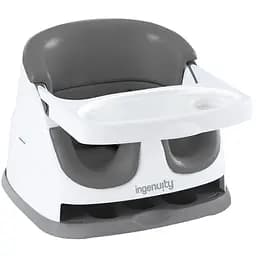 Стільчик-бустер для годування 2 в 1 Ingenuity Baby Base, сірий (11576)