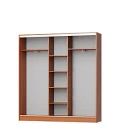 Шафа-купе тридверна MebelStar Стандарт AL 2ДСП/Дзеркало 220x45x210 см Дуб сонома (MBS-2918) - мініатюра 2