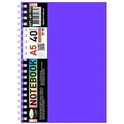 Блокнот А5 Апельсин Б-БП5-40 пружина збоку 40 аркушів фіолетовий