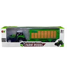 Трактор металевий, 836B-030A, 20 см, масштаб 1:64, з причепом (В асортименті)