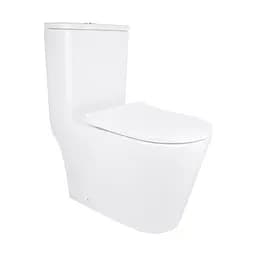 Унитаз-моноблок напольный Qtap Swan Ultra Quiet безободковый с сиденьем Soft-Close White QT16226080AW, Белый