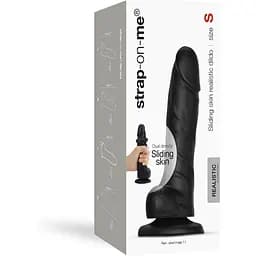 Реалистичный фаллоимитатор Strap-On-Me Sliding Skin Realistic Dildo Black S