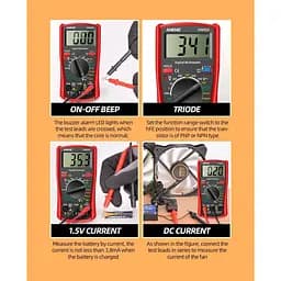 Мультиметр Aneng dm850 - Automatic Professional Digital Multimeter - мініатюра 8