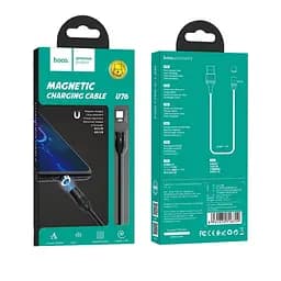 Кабель Hoco U76 Pisces Cable USB to Lightning 3A 1,2m Black - мініатюра 2