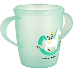 Дитяча кружка Canpol babies Toys з ручками зелена 250 мл (2/101_gre) - мініатюра 2