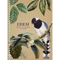 Блокнот для записей Student, В6, в клеточку, спираль, 80 л., Edem Сойка на ветке (B6-SC-080-6104K)