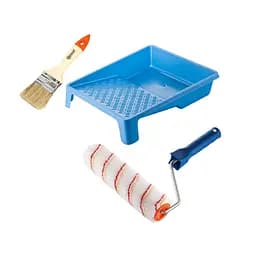 Валик "Роял" 250х48 мм с ручкой, ванночка и кисточка "Стандарт" Polax (770-265)