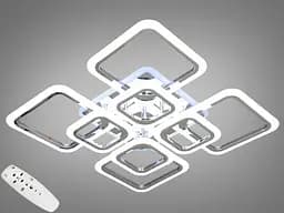 Сучасна LED люстра з підсвічуванням, срібна люстра, 145W