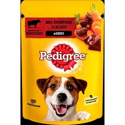 Корм для собак Pedigree з яловичиною та ягням в соусі 100 г