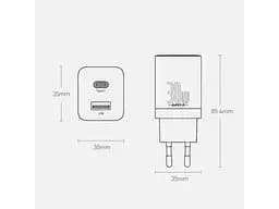 Мережевий зарядний пристрій Baseus Super Si Pro Quick Charger 1USB + 1Type-C 30W CCSUPP-E02 White - мініатюра 7