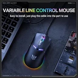 Комп'ютерна мишка Onikuma ігрова CW-98 Pro бездротова 12000 DPI RGB підсвітка 3 режими підключення для ПК ноутбука - мініатюра 7
