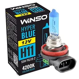 Галогенова лампа Winso H11 12V 55W PGJ19-2 HYPER BLUE 4200K(712820)