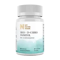 Міо + D-хіро інозитол Myo + D-Chiro Inositol My Nutri Week 60 капсул