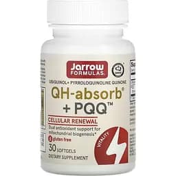 Убіхінол і Пірролохінолінхінон Jarrow Formulas QH-absorb + PQQ 30 капсул