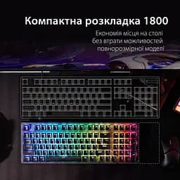 Клавіатура HyperX Origins 2 1800 HX Red USB Black (B4QS4AA) - мініатюра 9