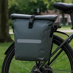 Велосипедна сумка Bikemate на багажник з дощовиком 22L сіра sum0028926 - мініатюра 4