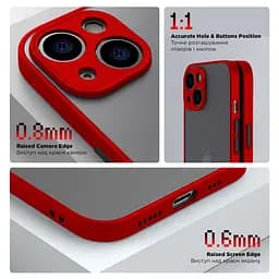 Чехол-накладка для Samsung Galaxy A04 (A045), Frosted Matte, красный, противоударный чехол с защитой всего корпуса, термополиуретан TPU + поликарбонат PC, ArmorStandart (ARM66700) - мініатюра 3